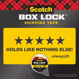 Scotch® Shipping Packaging Tape 3950-RD-12GC, 1.88 in x 54.6 yd (48 mm x 50 m)