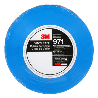 3M Durable Floor Marking Tape 971, Blue, 2 in x 36 yd, 17 mil, 6 Rolls/Case