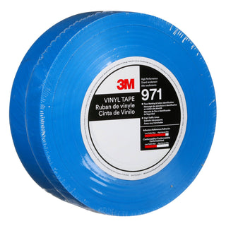 3M Durable Floor Marking Tape 971, Blue, 2 in x 36 yd, 17 mil, 6 Rolls/Case