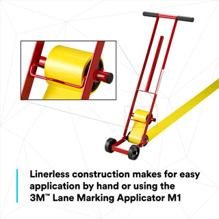 3M Durable Floor Marking Tape 971, Yellow, 4 in x 36 yd, 17 mil, 3 Rolls/Case