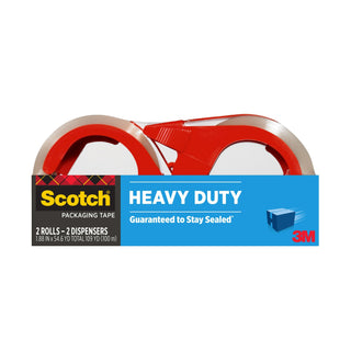 Scotch® Heavy Duty Shipping Packaging Tape 3850-2RD-12GC, 1.88 in x 54.6 yd