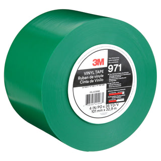 3M Durable Floor Marking Tape 971, Green, 4 in x 36 yd, 17 mil, 3 Rolls/Case