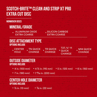 Scotch-Brite Clean and Strip XT Pro Extra Cut Disc, XC-DC, A/O Extra
Coarse