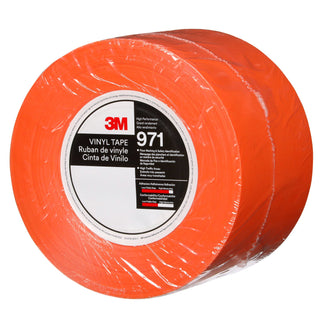 3M Durable Floor Marking Tape 971, Orange, 4 in x 36 yd, 17 mil, 3 Rolls/Case