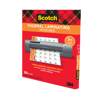Scotch Thermal Pouches TP3854-100, 8.9 in x 11.4 in (228 mm x 291 mm)