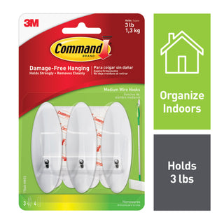 Command Medium Wire Hooks 17068-HWES