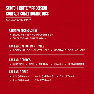 Scotch-Brite Precision Surface Conditioning Disc, PN-DH, Very Fine