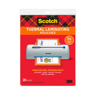 Scotch Thermal Pouches TP3854-20 Letter size