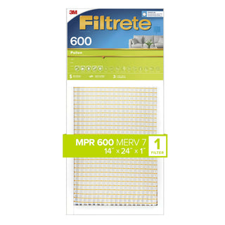 Filtrete Electrostatic Air Filter 600MPR 9863DC-4, 14 in x 24 in x 1 in