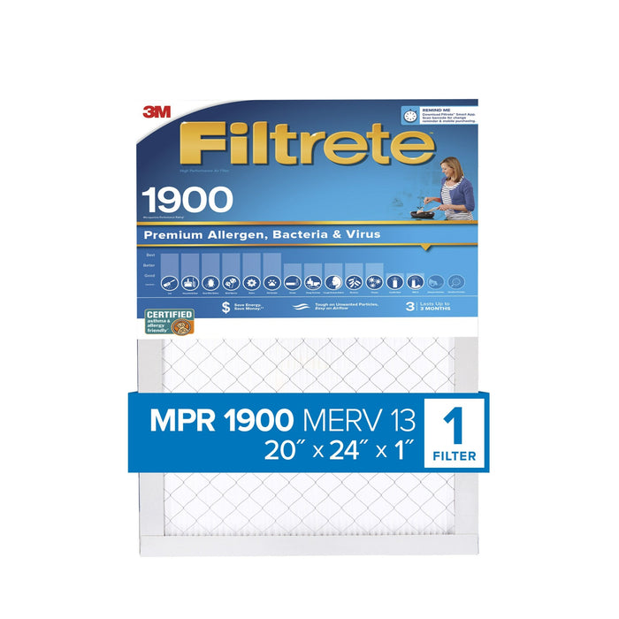 Filtrete High Performance Air Filter 1900 MPR UA26DC-4, 20 in x 24 in x 1 in