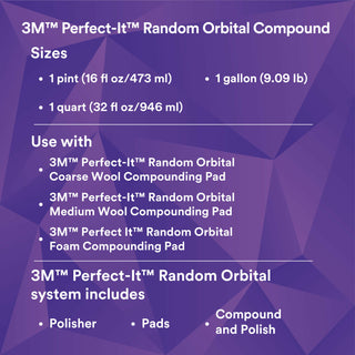 3M Perfect-It Random Orbital Compound 34132, 1 Gallon (9.09 lb)