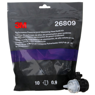 3M Performance Pressure HVLP Atomizing Head Refill Kit 26809, White, 0.9