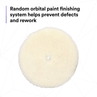 3M Perfect-It Random Orbital Wool Compounding Pad 34121, Medium,White, 5 in