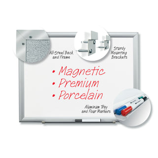 3M Porcelain Dry Erase Board DEP7248A, 72 in x 48 in x 1 in