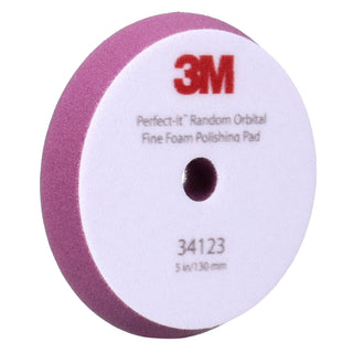 3M Perfect-It Random Orbital Foam Polishing Pad 34123, Fine, Purple, 5in