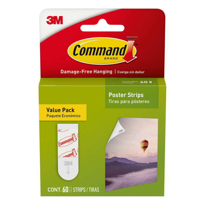 Command Poster Strips Value Pack 17024-60ES, 60 strips