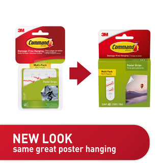 Command Poster Strips 17024-48ES, Multi-Pack, 48 strips