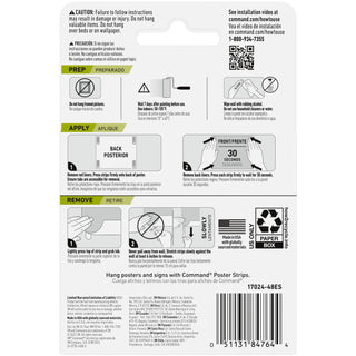 Command Poster Strips 17024-48ES, Multi-Pack, 48 strips