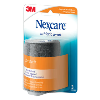 Nexcare No Hurt Wrap NHBK-3, 3 in x 2.2 yd (76.2 mm x 2 m) unstretched, Black