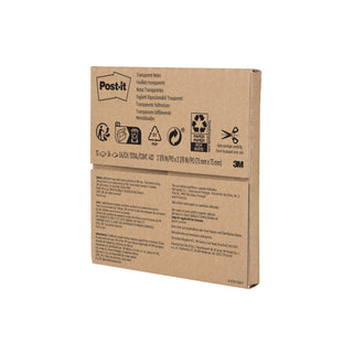 Post-it® Transparent Notes 600-TRSPT-SIOC, 2-7/8 in x 2-7/8 in (73 mm x 73 mm)