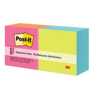 Post-it® Pop-up Notes R330-N-ALT, 3 in x 3 in (76 mm x 76 mm) Neon Colors