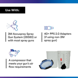 3M PPS Series 2.0 Spray Cup System Kit 26312, Midi (13.5 oz, 400 mL)