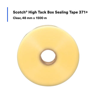 Scotch® High Tack Box Sealing Tape 371+, Clear, 48 mm x 1500 m