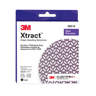 3M Xtract Cubitron II Net Disc 710W, Multi-Grade, 6 in x NH, Die 600Z