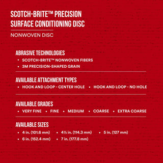 Scotch-Brite Precision Surface Conditioning Disc, PN-DH, Extra Coarse+