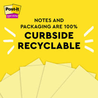 Post-it® Notes 654R-12SSCY, 3 in x 3 in (76 mm x 76 mm)