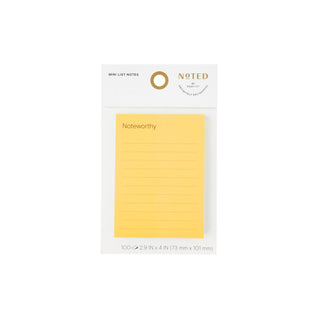 Post-it® Mini List Notes NTDW-34-1, 4 in x 2.9 in (101 mm x 73 mm)