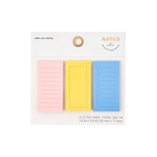 Post-it® Trio Notes NTDW-TRI-1, 1.4 in x 2.8 in (35 mm x 71 mm)