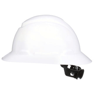 3M SecureFit Full Brim Hard Hat CHH-FB-R-W6-SL, with Ratchet Adjustment, White