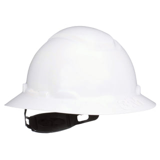 3M SecureFit Full Brim Hard Hat CHH-FB-R-W6-SL, with Ratchet Adjustment, White