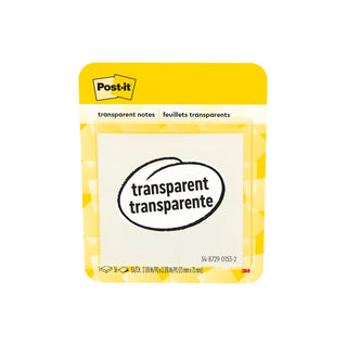 Post-it® Transparent Note 600-TRSPT-WM, 2-7/8 in x 2-7/8 in (73 mm x 73 mm)