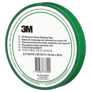 3M UV Resistant Green Masking Tape, 18 mm x 55 m