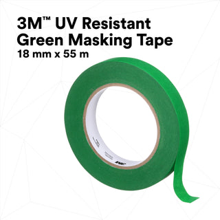 3M UV Resistant Green Masking Tape, 18 mm x 55 m