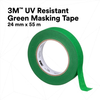 3M UV Resistant Green Masking Tape, 24 mm x 55 m