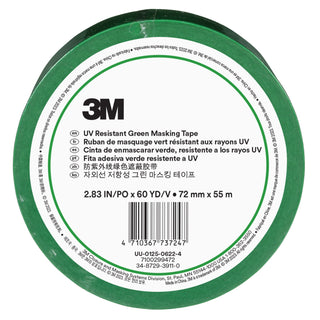 3M UV Resistant Green Masking Tape, 72 mm x 55 m