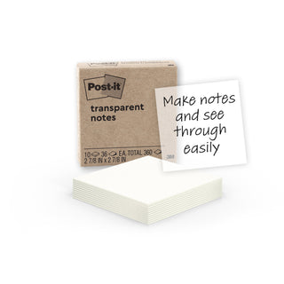 Post-it® Transparent Notes 600-TRSPT-10PK