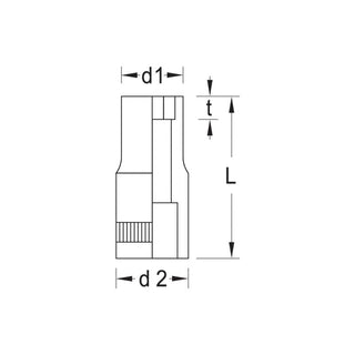 Gedore 6167610 Socket 1/4 Inch Drive, Size 3/8 inch