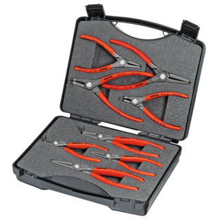 Knipex 00 21 25 8 Pc Precision Snap Ring Pliers Set in Case with Foam