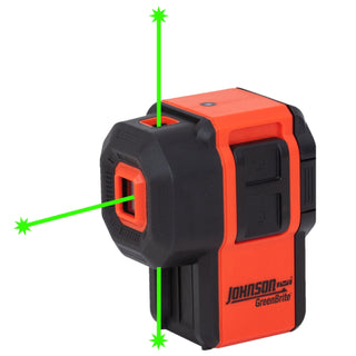 Johnson 40-6641 Self-Leveling 3 Dot Laser Kit with GreenBrite Technology