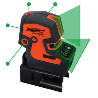 Johnson 40-6688 Self-Leveling Combination Cross-Line 5 Dot Laser with GreenBrite Technology