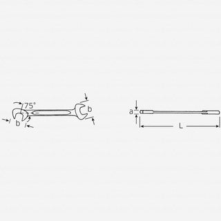 Stahlwille 40060505 12 Small double open ended Spanner Electric, 5 mm