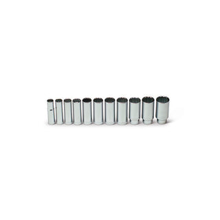 Wright Tool 402 1/2-Inch Drive 11 Piece 12 Point Deep Socket Set