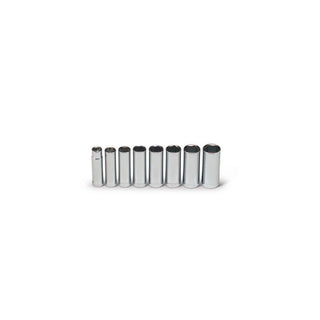 Wright Tool 410 1/2" Drive 6 Point Deep Socket Set 8 Piece