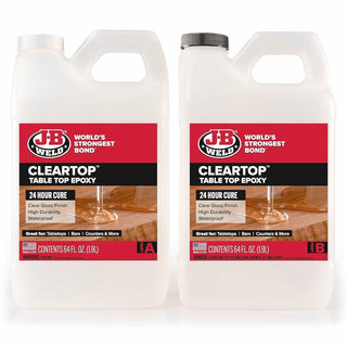 J-B Weld 41128 ClearTop Pour-On Epoxy, 128 fl oz.