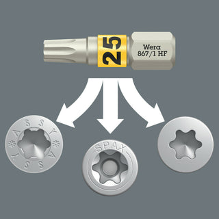 Wera Bit-Box 20 TX HF, TX 25 x 25 mm, 20 pieces