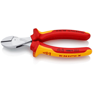 Knipex 73 06 160 6 1/4" X-Cut® Compact Diagonal Cutters-1000V Insulated